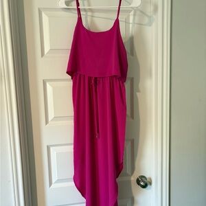 Elegant Pink Midi Dress